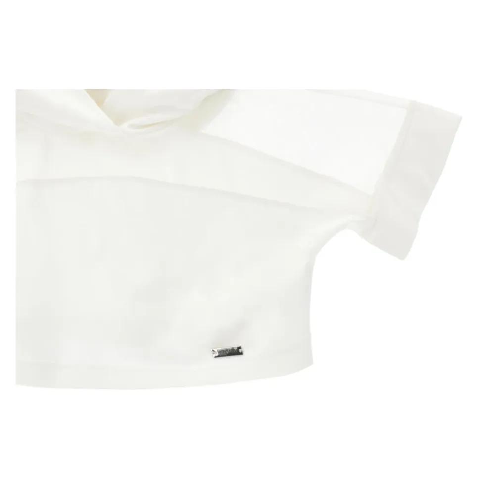 T-shirt à capuche avec insert en voile