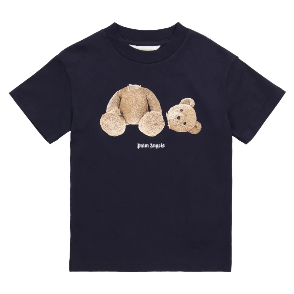 T-shirt à col rond avec imprimé ours en peluche