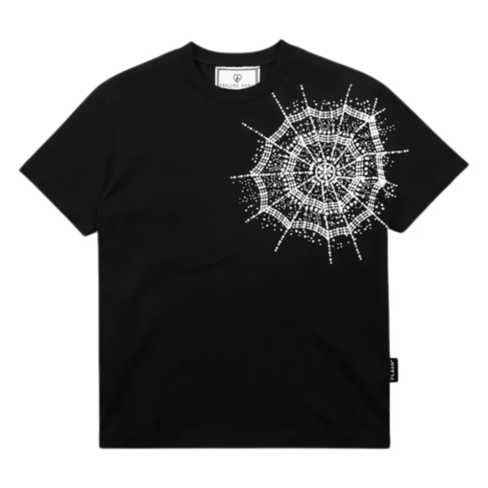 T-shirt Col Rond Toile d'Araignée
