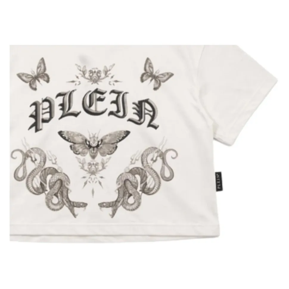 T-shirt court avec logo orné