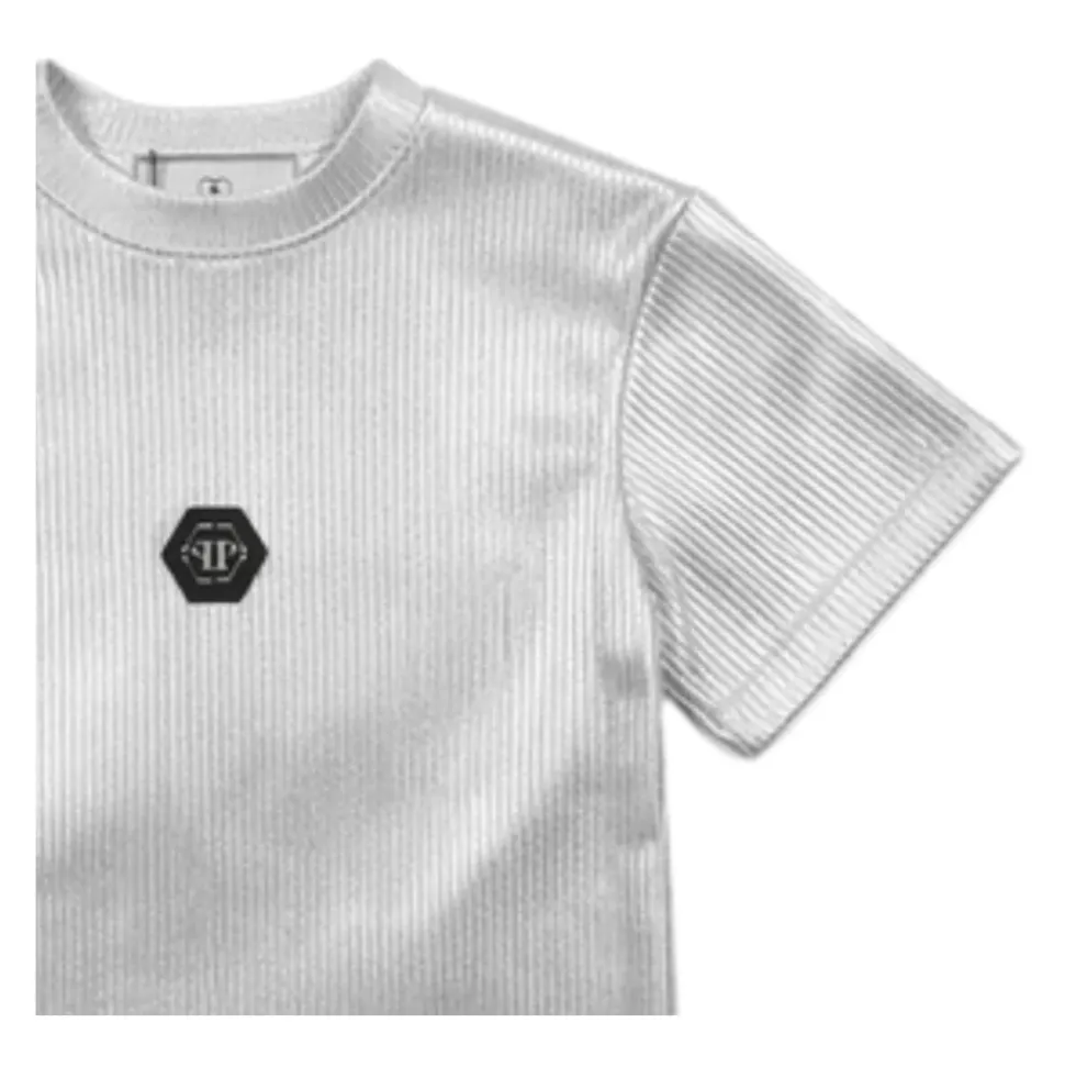 T-shirt court côtelé