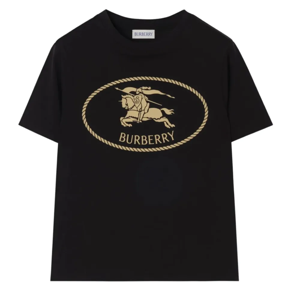 T-shirt en coton avec bordure à carreaux