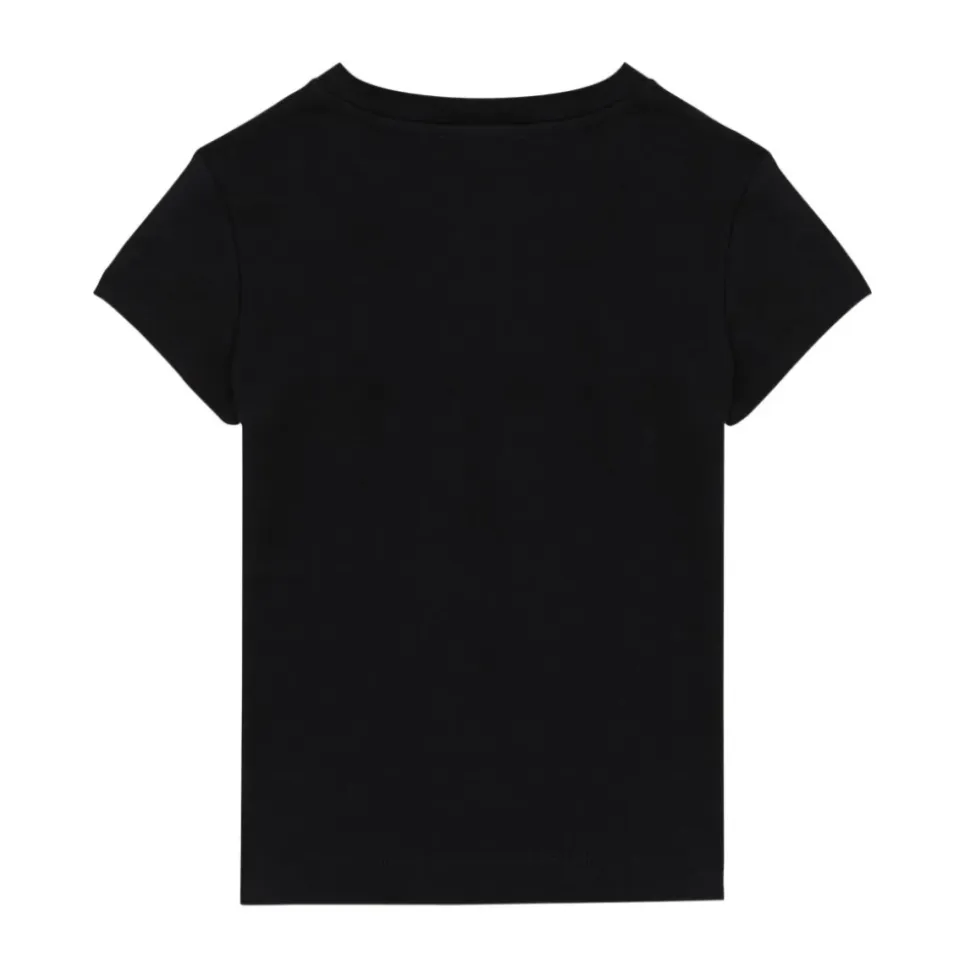 T-shirt en coton avec logo strass