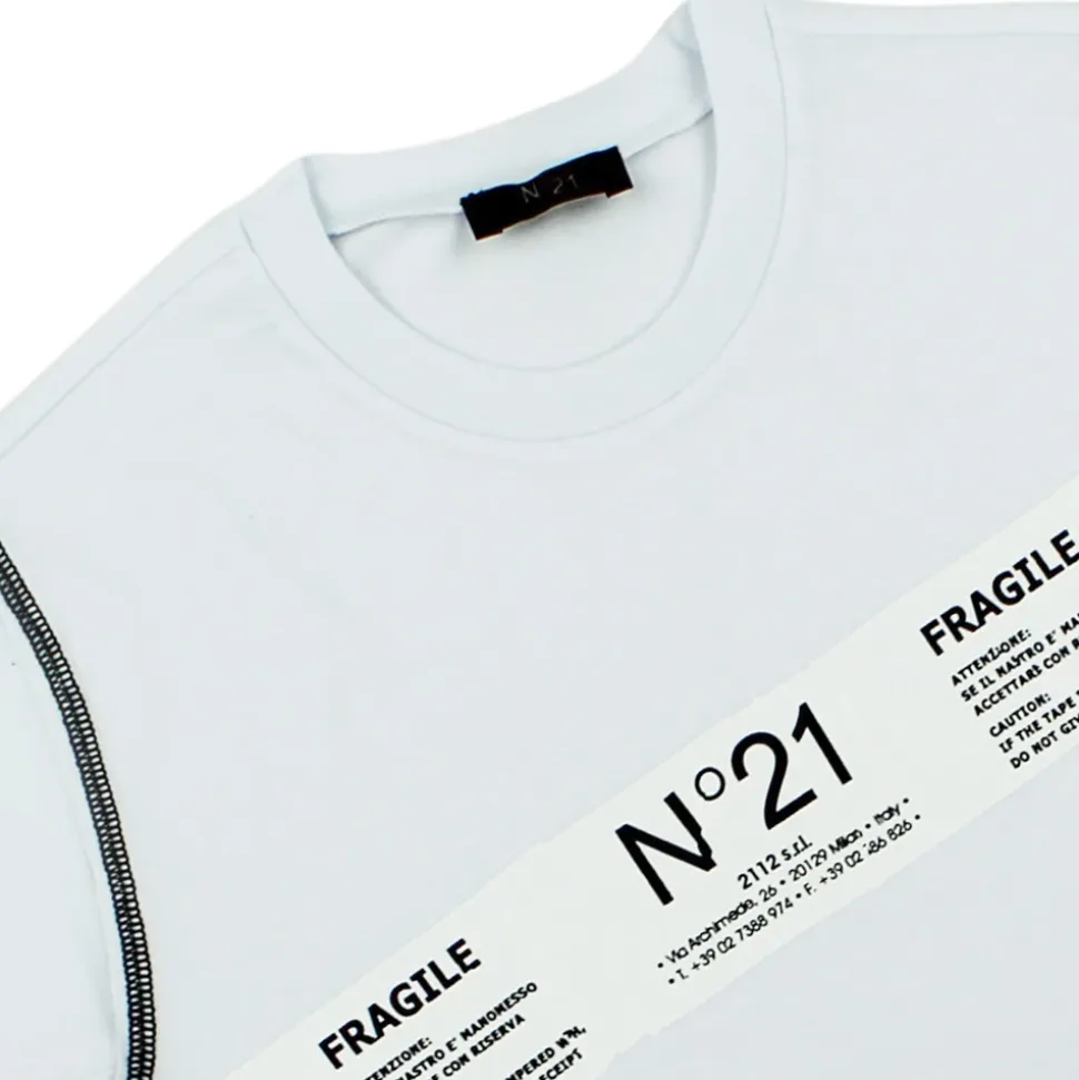 T-shirt en jersey de coton avec logo cursif