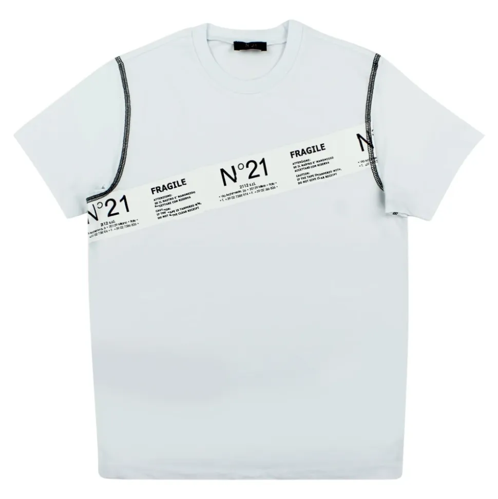 T-shirt en jersey de coton avec logo cursif