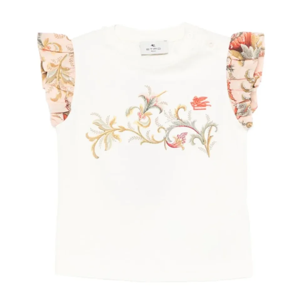 T-shirt en jersey de coton avec logo Pegaso en relief