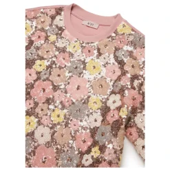 T-shirt floral orné de sequins