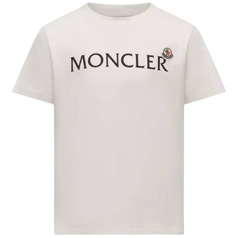 T-shirt garçon avec logo en ivoire