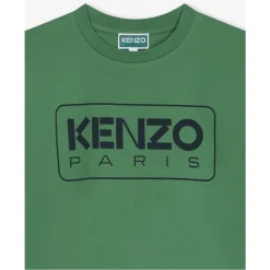 T-shirt garçon avec logo imprimé en vert