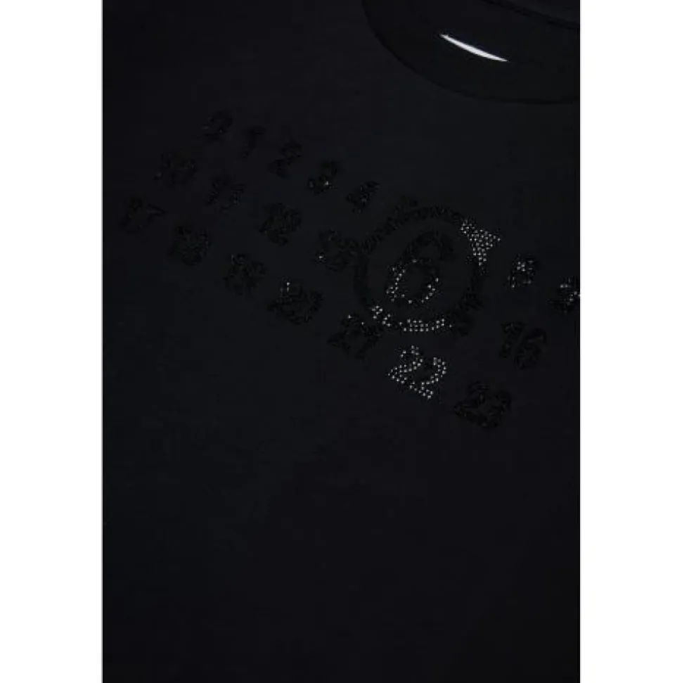 T-shirt logo avec détail strass