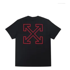 T-Shirt Logo Floqué Flèche Contour Off-White