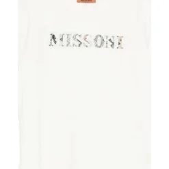 T-shirt à logo métallique