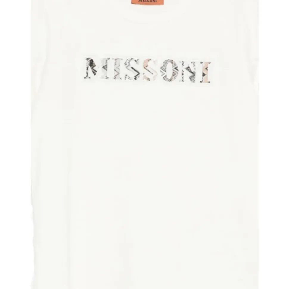 T-shirt à logo métallique