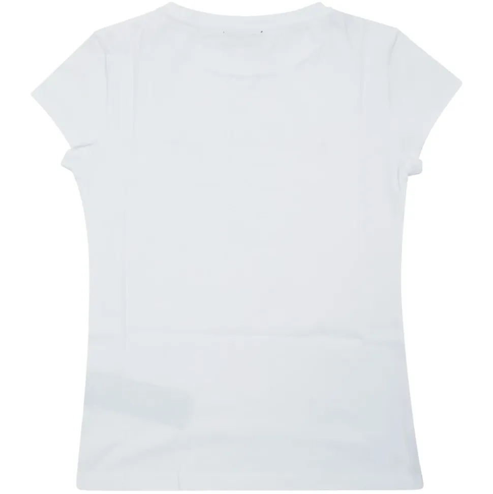 T Shirt Logo Ricamato Bottoni Oro