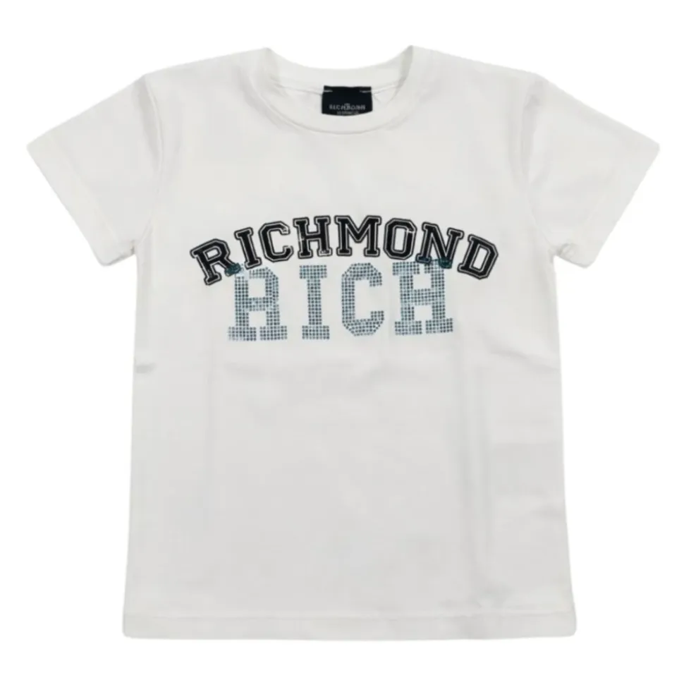 T-shirt à logo strass