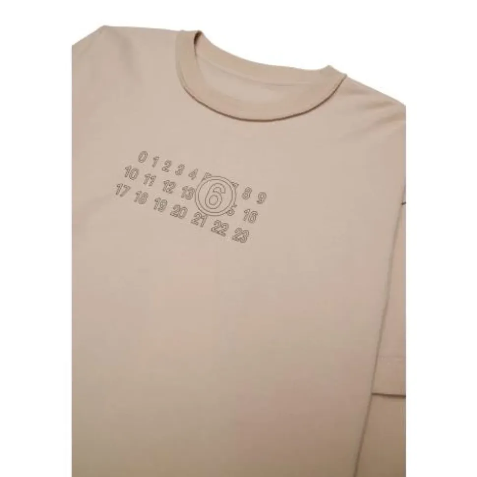 T-shirt à manches superposées avec imprimé numérique