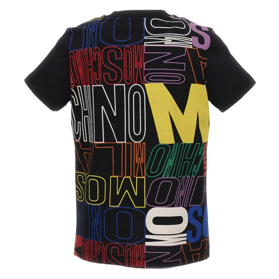 T-shirt noir à manches courtes pour enfants