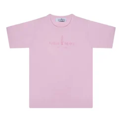 T-shirt Rose avec Logo Imprimé