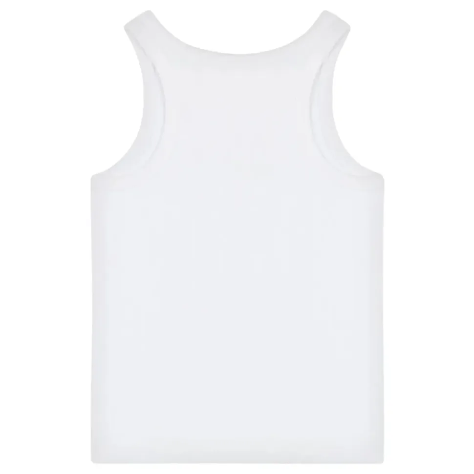 T-shirt sans manches côtelé