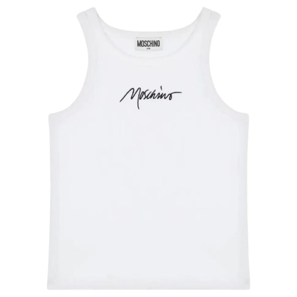 T-shirt sans manches côtelé