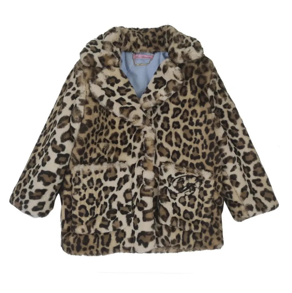 Veste animalier en fausse fourrure
