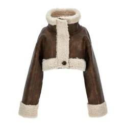 Veste avec Bordure en Shearling