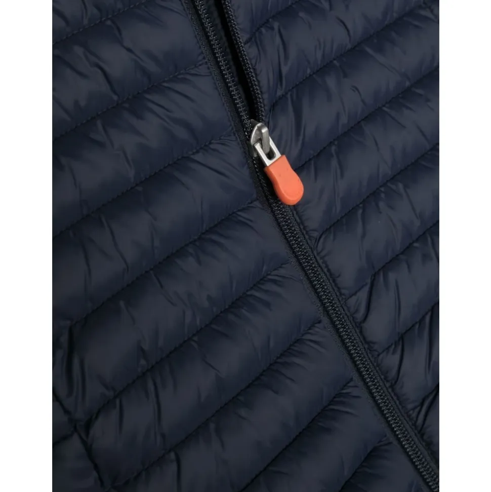 Veste Bleue Sans Manches Col Montant Rembourrée