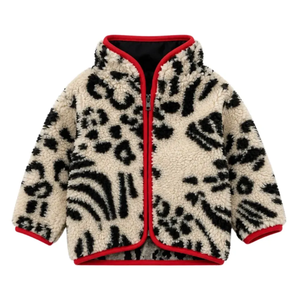 Veste à capuche effet sherpa