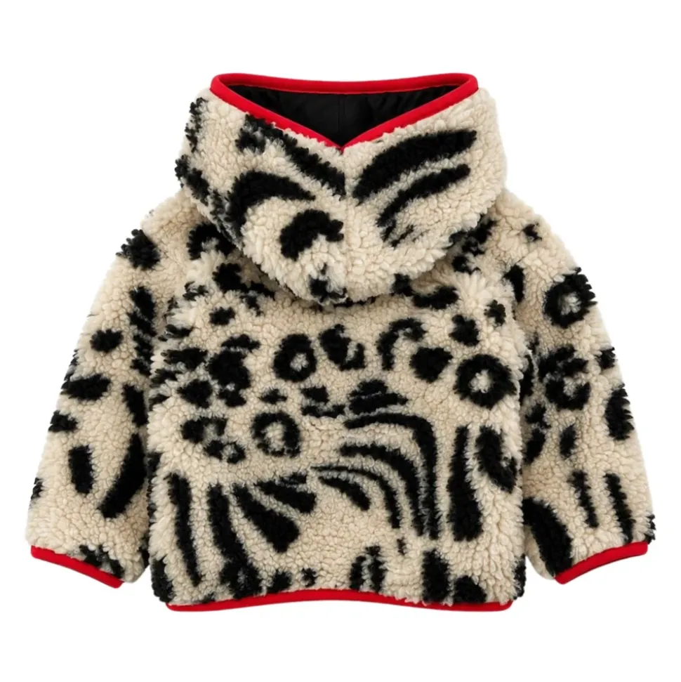 Veste à capuche effet sherpa