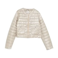 Veste à col rond en nylon ultraléger