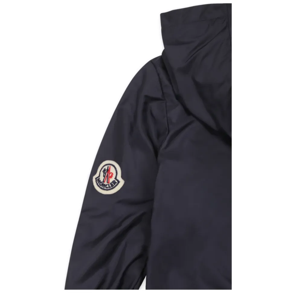 Veste Coupe-Vent Bleue avec Capuche
