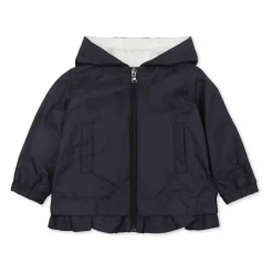 Veste Coupe-Vent Bleue avec Capuche
