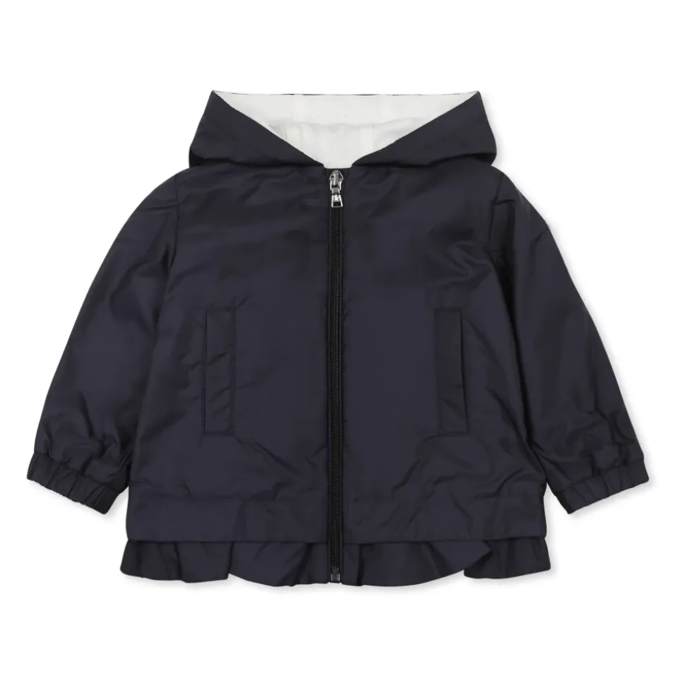 Veste Coupe-Vent Bleue avec Capuche