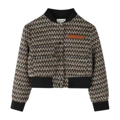 Veste Courte à Bordures Côtelées