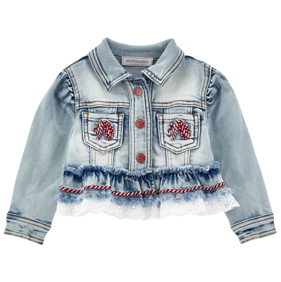 Veste en Denim Bleu pour Filles