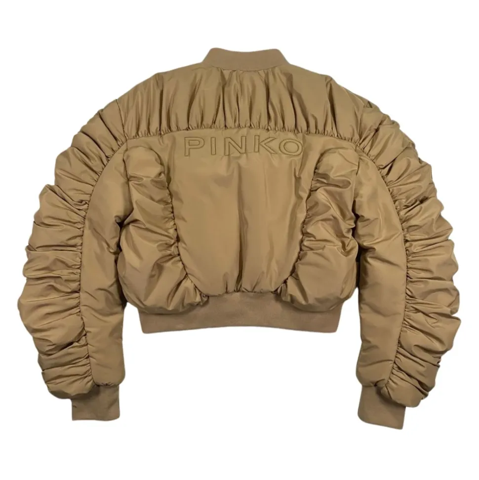 Veste Enfant Beige avec Inserts Côtelés