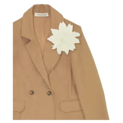 Veste Enfant Beige, Design Double-Breasted