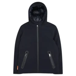 Veste Enfant Bleue Tissu Lisse Capuche