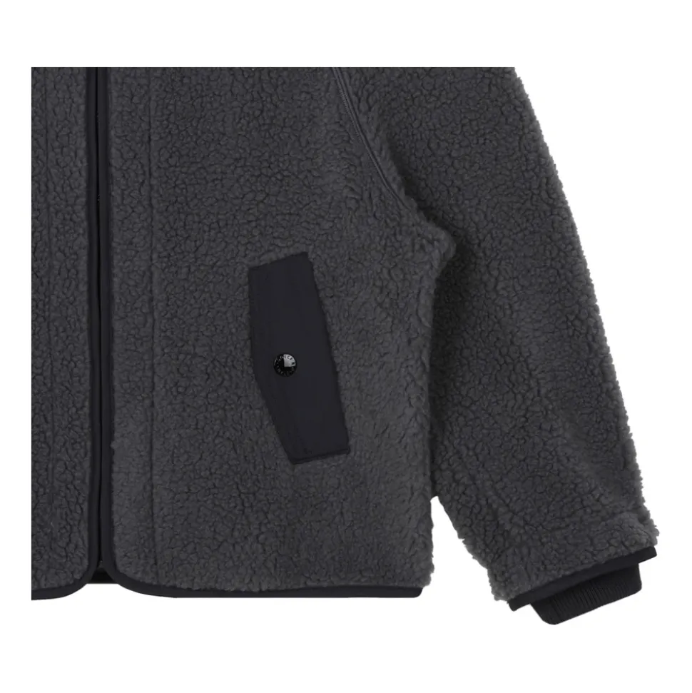 Veste en Fausse Fourrure Anthracite