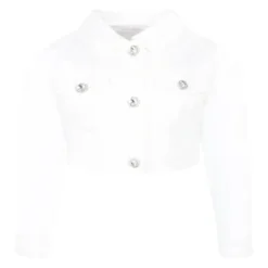 Veste en jean à boutons de cristal