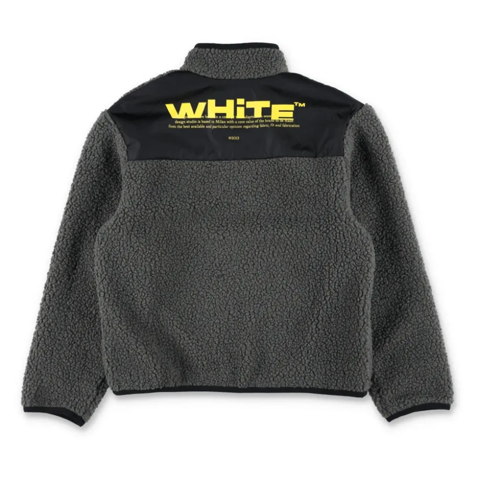 Veste Grise à Fermeture Éclair Teddy AW25