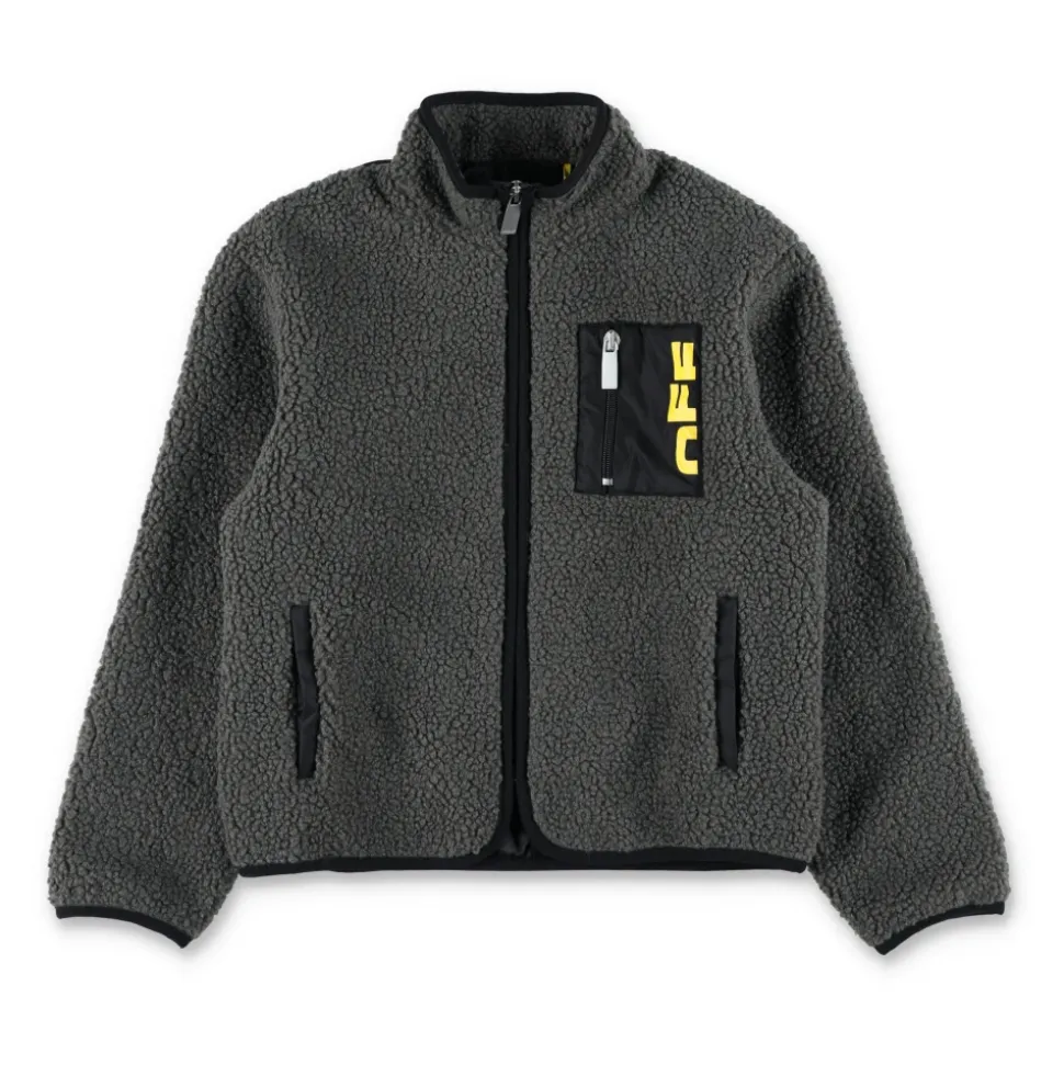 Veste Grise à Fermeture Éclair Teddy AW25