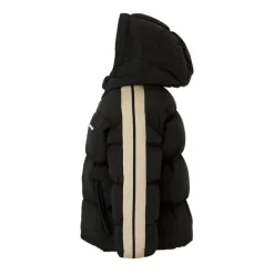 Veste matelassée à capuche avec détails rayés