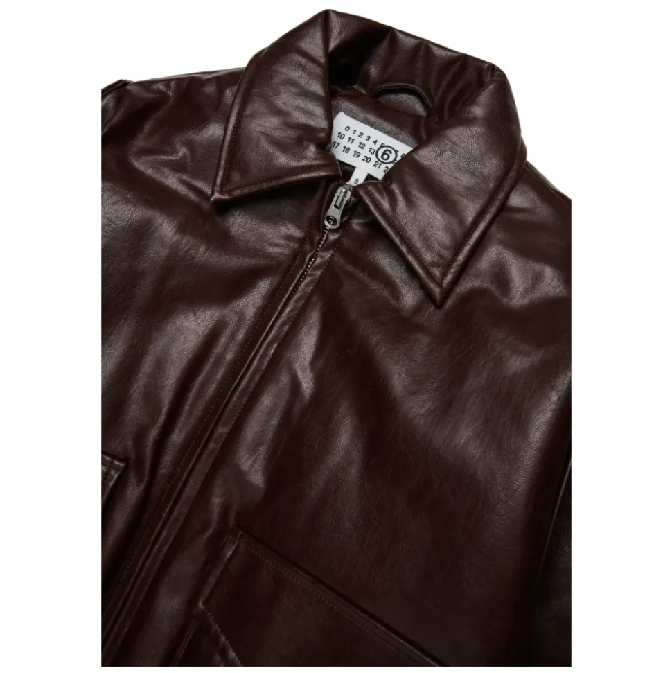 Veste motard en tissu enduit avec logo