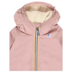 Veste Rose Matelassée avec Fausse Shearling